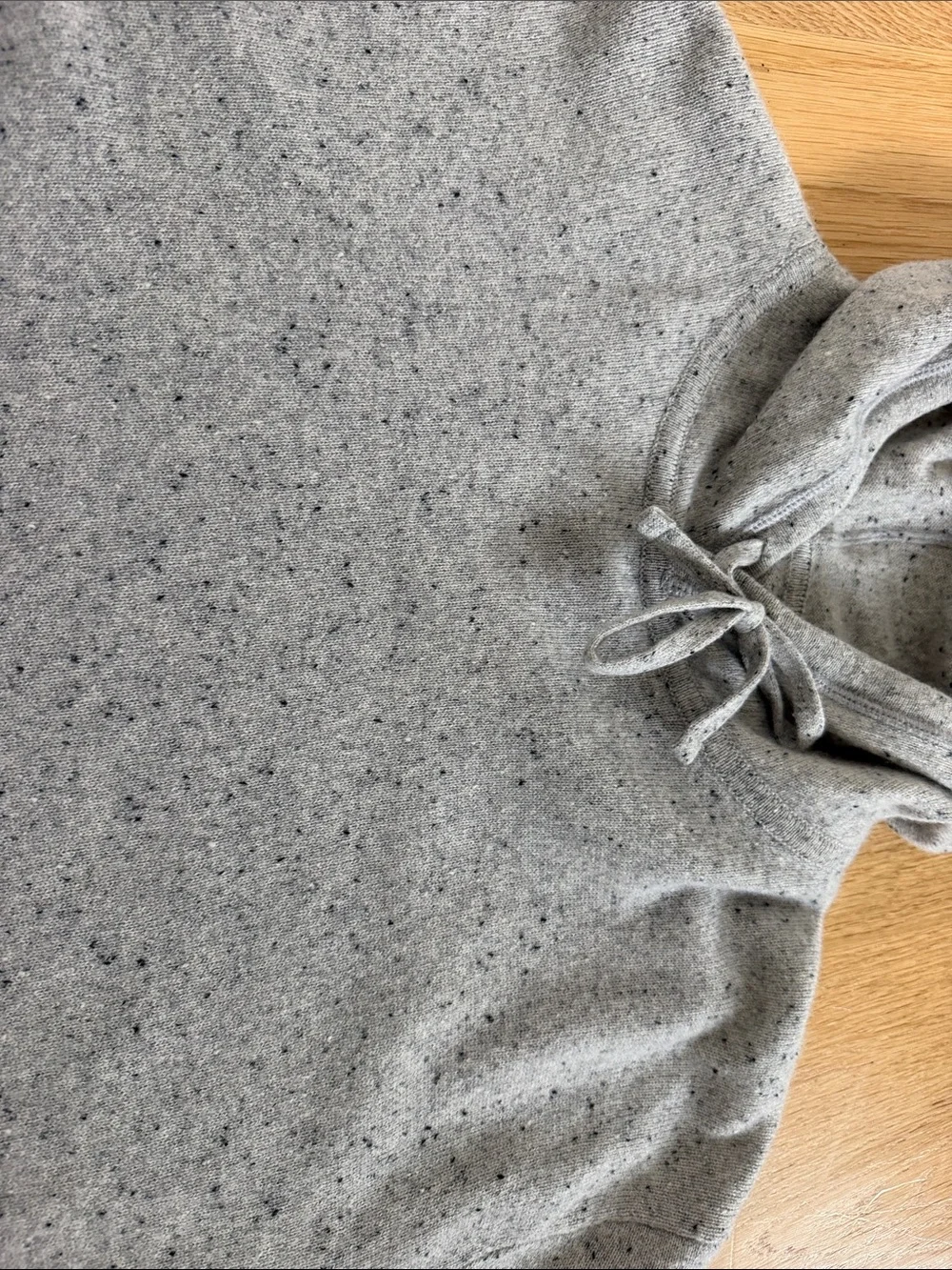 J. Crew Speckled Light Gray Cashmere Hoodie
